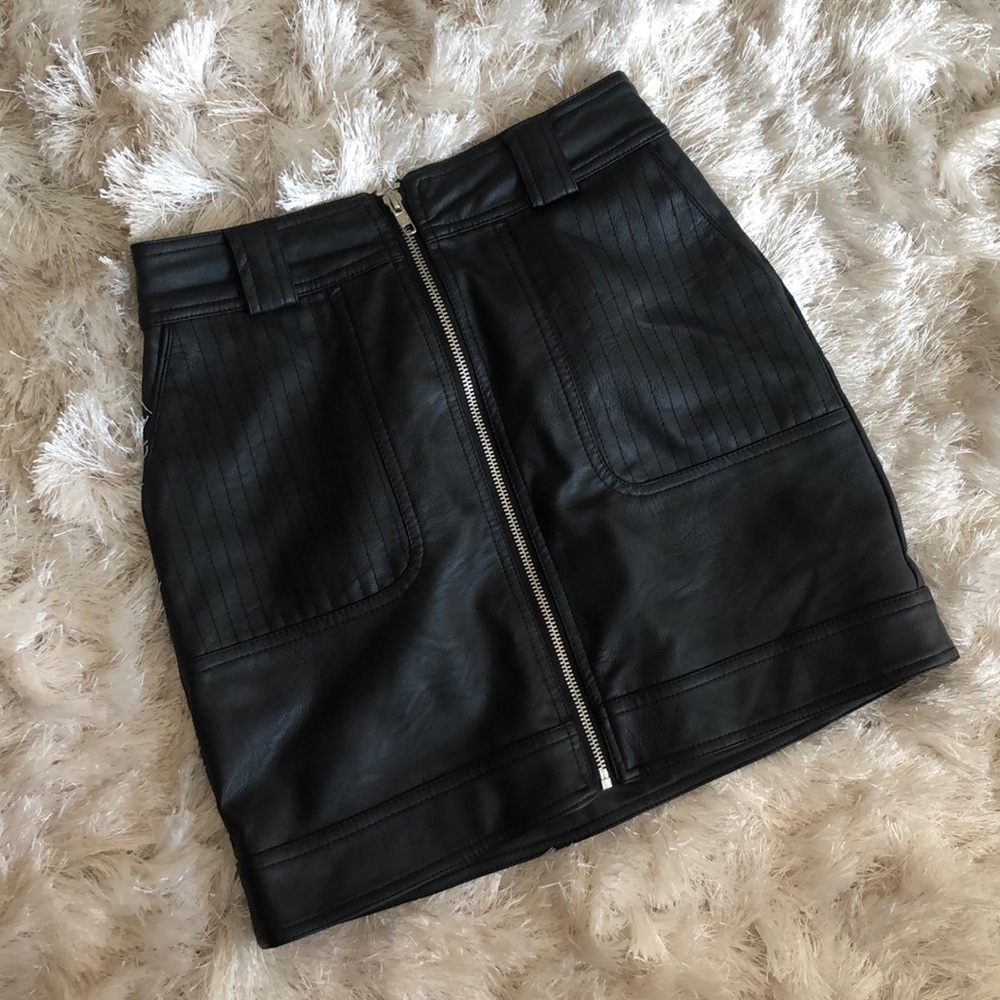 Top shop faux leather mini skirt